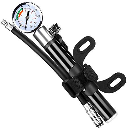 Fahrrad Luftpumpe Alle Ventile Luftpumpe Mit Manometer Mini Fahrradpumpe Fahrradpumpen für alle Fahrräder Kleine Fahrradpumpe Fahrradreifenpumpe