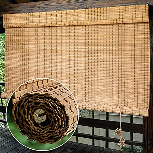 ZH-VBC Tende da Sole per Esterno Bambu, Tapparella a Carrucola in Bamboo, Parasole per Parasole per Balcone, per Esterno/Interno, Larghezza 85cm / 100cm / 125cm / 150cm,W150xH240cm