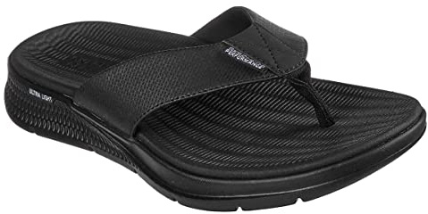 Skechers GO CONSISTENT SANDAL SYNTHWAVE, Chanclas Hombre, Negro (Black), 41 EU