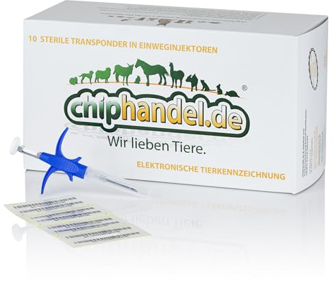 chiphandel.de Wir lieben Tiere. 10 x RFID Tierchip Mini für Hund, Katze und Kleintiere – mit internationalen Herstellercode 941 ICAR Zertifiziert