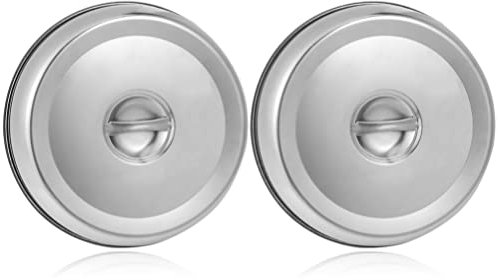 Happyyami 2pcs Stainless Steel Food Covers for Cooking Kitchen Steak Covers Designed for Even Heat Circulation and Food Preservation for Home and Restaurant Use