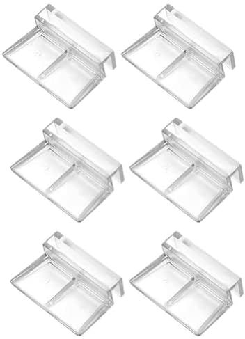 Glasabdeckungs-Clips für Aquarien,Unterstützung Halter Glasabdeckungs Clips,Glasabdeckung Clip Unterstützung Halter für Aquarien,Acryl-Clips universale Halterungen für randlose Aquarien,10mm*6 Stück