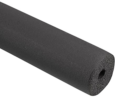 YOKIVE Schaumstoff Schläuche Gummi Isolierung Rohr Abdeckung| Reduzierung Reibung Gut für Fitnessstudio Ausstattung Kupfer Leitung (Schwarz 6mm ID 32mm AD 2m)