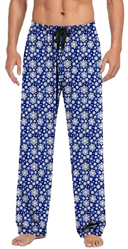 QIFLY Long Breathable Sports Trousers Yoga Trousers Men's Pyjama Bottoms Soft Sleep Pants Plaid Loungewear Herren Schlafanzug Schlafanzughose Checked Pyjama Bottoms