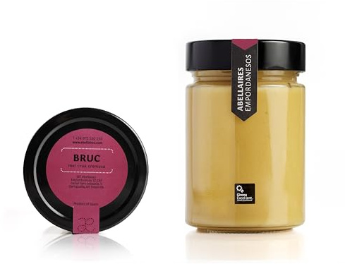 Miel cruda de Brezo Cremosa. Origen Litoral Catalán, España | 100% natural, artesana y sin pasteurizar. Miel directa del apicultor. (Tarro cristal 440 gr.)