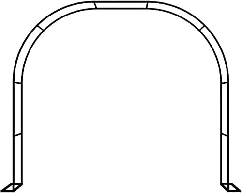 QGBOXDSV Rosenbogen, Garten-Torbogen Aus Metall, Pergola Rankhilfe Verzinkt Rost, Laubengang Rankgestell Mit Sockel Für Verschiedene Kletterpflanzen, Einfache Montage, 6 Größen,200x220x40CM