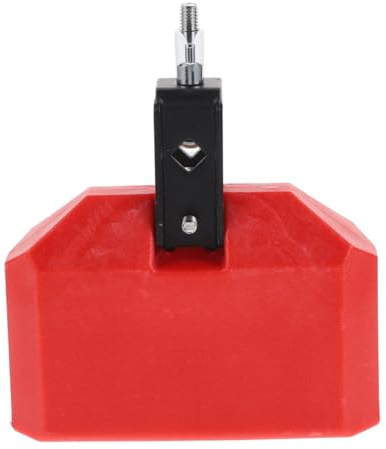6-zoll Kuhglocke als Schlagzeugzubehör, Rot, Pvc, Widerstandsfähig | Glatte Oberfläche, Passendes Percussion Teil, Kompakte Form für Satz Komponenten