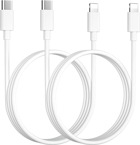 Câble iPhone USB C 1M Lot de 2[MFi Certifié], Cable USB C vers Lighting | Cable Chargeur USBC Câble Lightning Cable Charge Rapide Cordon Chargeur iPhone Fil USBC pour iPhone14/13/12/11/XR/8/7/SE/iPad
