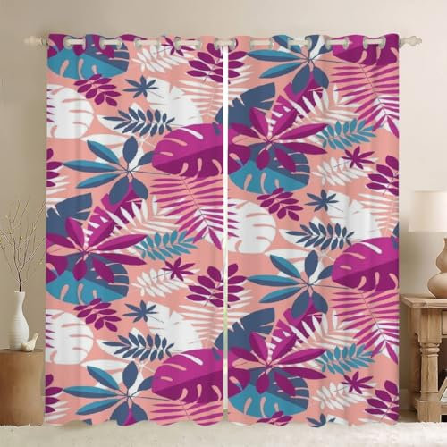 BSYYZQC SchildkröTenrüCken-Bambus Vorhänge, Fenstergardinen Palmblatt Outdoor Vorhang Wetterfest mit ösen, für Kinderschlafzimmerbadezimmerküchentür-Heimdekor 2er Set 245x140cm (HxB)