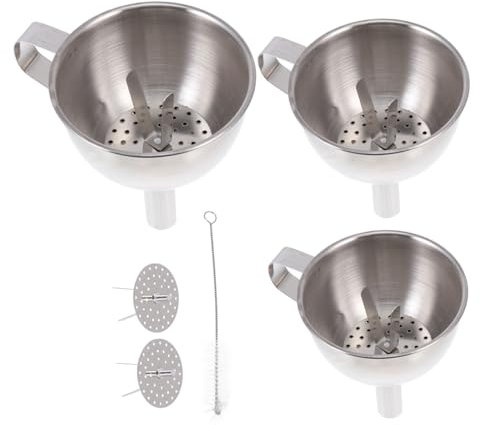 FUNOMOCYA 1 Set Di Mini Tramogge Imbuto Da Cucina Accessori Filtro A Imbuto in Acciaio Inox Scolapasta Da Cucina A Collo Largo