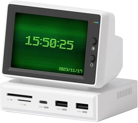 Bewinner Mini Schermo USB IPS da 3,5 Pollici con Hub USB C, Mini PC CPU RAM HDD Monitor Dati per, Display Secondario a Temperatura del Computer per PC Portatile