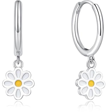Cangall Ohrringe Silber 925 Hängend Damen, 925 Sterling Silber Creolen mit Anhänger, Hypoallergen Leichte Ohrringe Creolen Silber 925, Ohrringe Silber Schmuck Geschenke für Hochzeiten Geburtstag