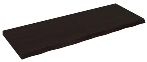 Rlxzsn Schreibtischplatte, Tischplatte 160x60x6 cm Tischplatten Massives Eichenholz mit dunkler Oberfläche Table Top