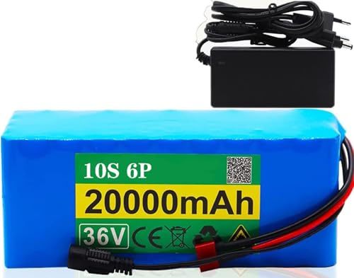 36V 20Ah Batterie Akku 24V 36V 48V 8Ah 10Ah 12Ah 15Ah 20Ah Ebike Batterie 10S6P Fahrrad Akku für Elektrofahrradakku Akkupack mit 2 A Ladegerät 25.2V 8AH,T