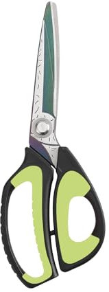 LIVINGO 10 Inch Scissors Heavy Duty - Titanium-Coated Sharp Blades, Precision Cutting for Office, Material, Metal, Garden, Cardboard, and Wire – Rust-Resistant, Cuts 16 Layers of Fabric Effortlessly