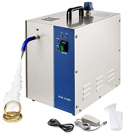 Professional Gem Steam Cleaner Machine 2200W - Stainless Steel Jewelry Steamer Equipment for Cleaning Silver and Gold Jewelry