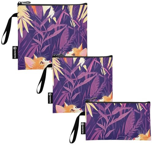 Aesthetic Orange Cats - 3 bolsas reutilizables para niños, bolsa de pañales multiusos, organización para el trabajo, picnic o viajes