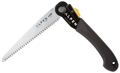 Alpen Swiss Tools Klappsäge Bernina 6195-195 mm verchromtes Sägeblatt, impulsgehärtete Zähne, 90 mm Schnittstärke, für Garten, Weinbau, Baumpflege