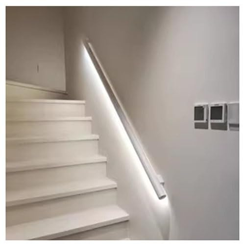 LED-Handlauf-Set, kompletter Haltegriff aus Aluminium für drinnen und draußen, mit Wandhalterungen für Stufen, 99,8 cm