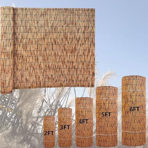 Tissé À La Main Canisse Bambou Roseau, Premium Brise Vue Bambou 30cm 60cm 80cm 100cm 120cm 160cm 180cm Hoch, Imperméable Paillasse Pergola, pour Bordure De Piscine, Toit(Brown Color)