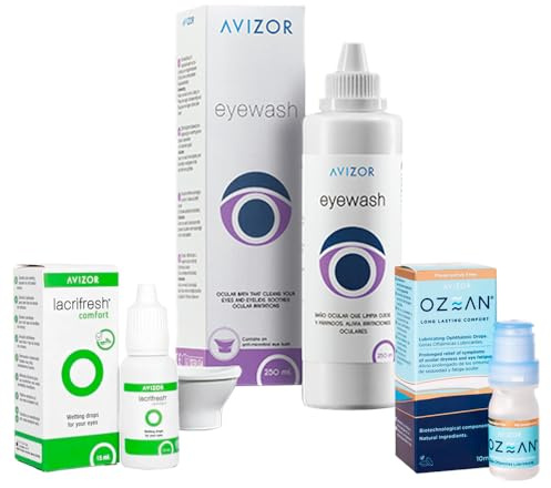 Lacrifresh Comfort 15ml + Ozean 10ml + Eyewash 250ml | Kit Cuidado Ocular | Ojo Seco, Lentillas, Alergias | Soluciones Estériles