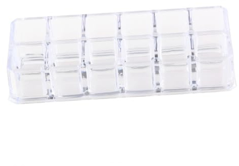 UKCOCO Organizador de Maquillaje Acrílico Transparente con Compartimentos para Lápices Labiales y Cosméticos Soporte Compacto y Duradero para Almacenamiento Tocador y Profesional