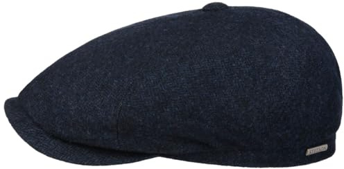 Stetson Dickvale Schirmmütze 6 Panel Fischgrätmuster Nachhaltig Made in EU Herren Herbst Winter