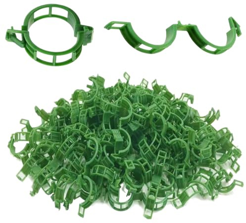 YUVKIN 100 Stück Pflanzenclips, Kunststoff Tomatenclips, Pflanzenklammern, Ranken Clips, für Pflanzen Sicherung, ideal für Pfeffer, Gurke und Reben