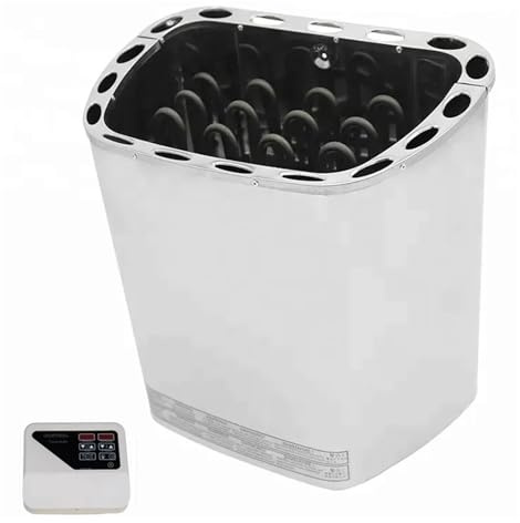 4.5/6/8/9KW Stainless Steel Outside Controller Sauna Stove Electric Sauna Heater for Dry Sauna Room with CON4 Controller Fast Heating Speed(4.5KW 380V)