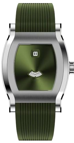 Specht & Söhne Jump Hour Automatic Mechanical Men Watch Sapphire Crystal Stainless Steel Wristwatch (Green)