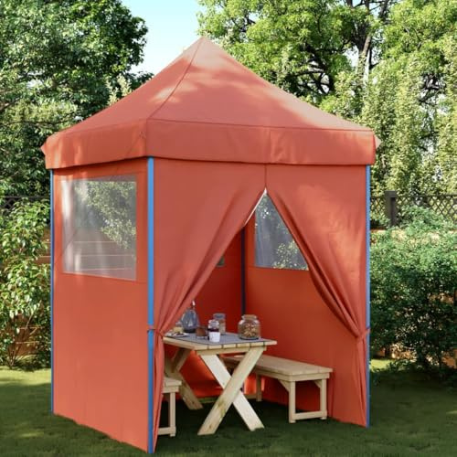 GeenYuu Tente de réception Pliable avec 4 parois latérales en Tissu Oxford 200x200x306 cm Cadre Acier Bleu idéale pour Jardin terrasse extérieur Protection Pluie et Soleil Ombre abri Gazebo