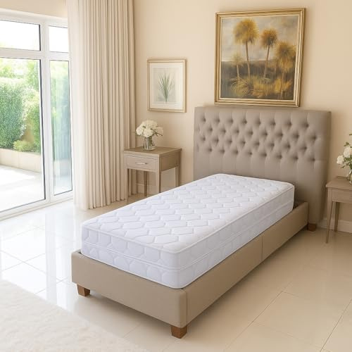 King of Dreams Relax Matratze für Lattenrost Elektrische oder Mechanische Abnehmbarer Bezug Schaumstoff poliert Lattex – Höhe 19 cm – Unterstützung Bauernhof – Orthopädische, 90 x 200 cm