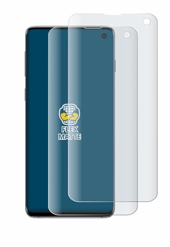 BROTECT Schutzfolie für Samsung Galaxy S10 | 2 Stück Entspiegelnder Displayschutz Made in Germany Matte Full-Screen Folie Full-Cover 3D Curved Anti-Reflexion Montage Kit