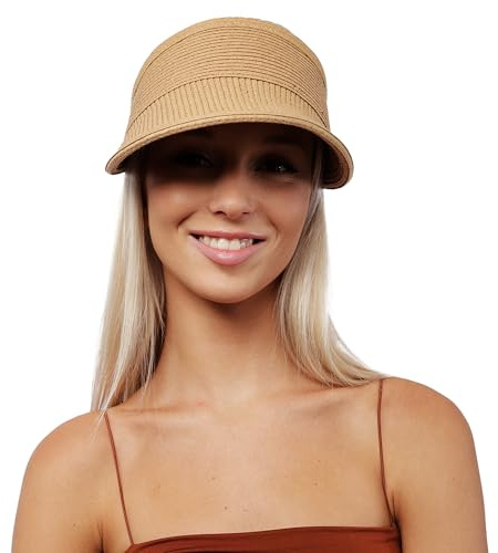 Sombrero Viseras Mujer Verano de Paja Vacío con ala Grande Gorra Pamela de Sol Playa Viaje Vacaciones