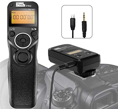 Pixel Wireless Timer Intervalometer Camera Release Remote Control TW-283 S2 for Sony a1, a9, a9m2, a7, a7M2, a7M3, a7RM5, a7RM4, a7S, a7SM2, a6600, a6500, a6100, RX100M6, RX100M7, HX99, HX90, HX400
