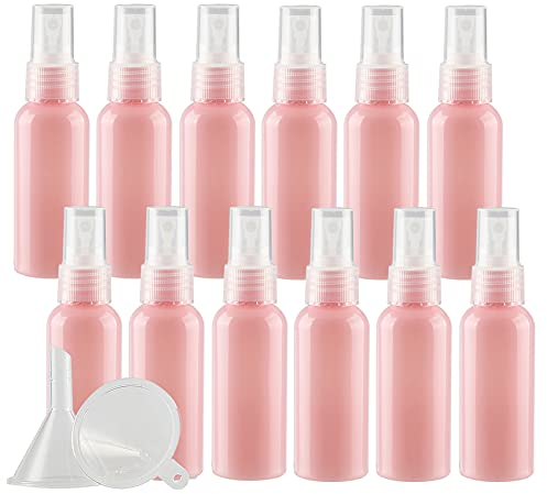 ZEOABSY 96 Pièces 50ml Vaporisateur Vide, Rose Petits Vaporisateur en Plastique, Flacon Spray Vide, Atomiseur Parfum, Bouteilles avec Pompe de Pulvérisation Noir de Voyage