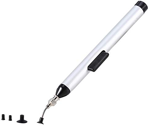 Manueller Lötsauger, 1 Stück Lötentlötpumpen Sauger IC SMD Entferner Vakuumschweiß Saugstift mit 3mm 6mm 10mm 3 Spitzen
