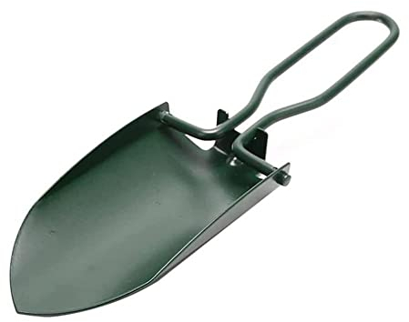 SuperglockT Mini-Handschaufel Edelstahl Gartenschaufel Klappschaufel leicht tragbar Schaufel mit Tragetasche für Gartenkelle Blumenkelle Camping Outdoor Wandern (Schwarz)