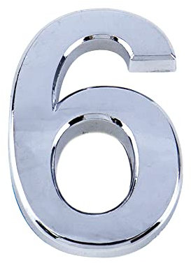 Wealrit Numero civico autoadesivo da 5,5 cm, numero civico, numero 6