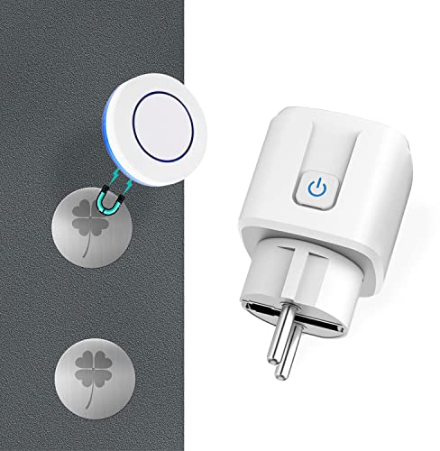 Tedeligo Enchufe de interruptor de pared inalámbrico, 433 MHz Transmisor de radio inalámbrico Zócalo de interruptor Rango de control de 100M 3500W Interruptor inalámbrico móvil Zócalo inteligente