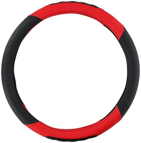 All Ride Lenkradbezug LKW - Lenker mit Durchmesser 44-46CM - Gummi - Anti-Rutsch Textur Schwarz/Rot