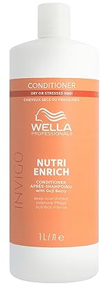 Wella Professionals Invigo Nutri Enrich Deep Nourishing Conditioner - Instant Deep Nourishment Anti-Frizz Conditioner With Vitamin E & Goji Berry - Restore Dry & Damaged Hair 1l