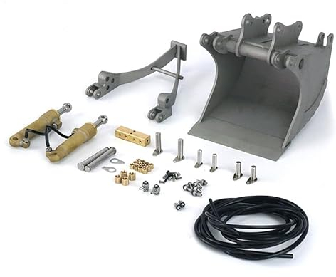 LESU Metall Greifer Bagger Eimer unlackiert unmontiert für 1/14 RC Hydraulikbagger Et30H Aoue Et26 Modell