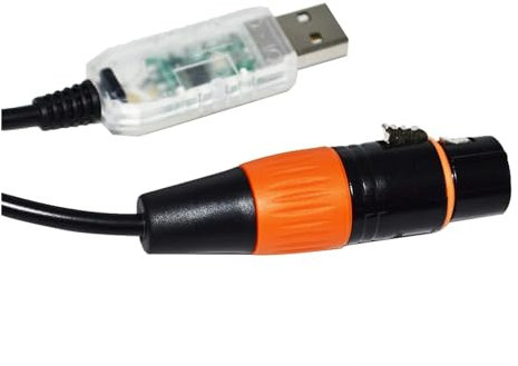 AJOHBM FTDI RS485 DMX512 TO USB XLR 3PIN 3P DMX FEMALE DMXKING DMXCONTROL FREESTYLER DMX400 CABLE QLC+ STAGE CONTROLLER KABLE (Size : 3m, Color : Color B)