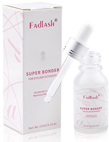 FADLASH Lash Bonder para extensiones de pestañas 15ml Lash Extension Sealant Glue Accelerator for Better Bond Eyelash Extension Bonder Sealer Reduce la irritación Aumenta la retención
