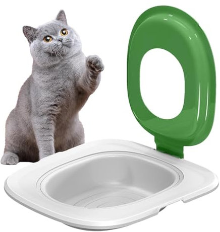 Toilettentraining für Katzen,Katzen-Toilettentrainer - Toiletten-Katzen-Trainer - Rutschfester Haustier-Toilettentrainer, wiederverwendbares Kätzchen-Töpfchen-Zugsystem für die meisten Toiletten
