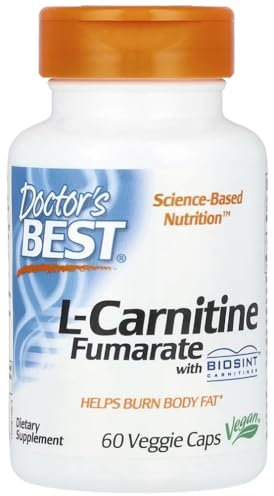 Doctor's Best - L-Carnitine Fumarate | Supports Energy Metabolism and Heart Health - 60 Vegetarian Capsules