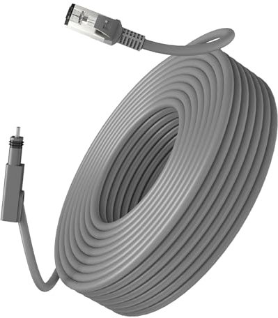 Brrnoo Câble de Remplacement Satellite Rectangulaire, Taux de Transmission de 1 200 Mbps, Compatible avec L'antenne Parabolique Gen 2 (V2), Câble Résistant à L'eau, Conçu pour un