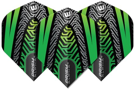 WINMAU Dart Flight - Prism Alpha Extra Thick 100 Micron - 1 Satz pro Packung (insgesamt 3 Dart-Flights) - Professionelles Dart Zubehör