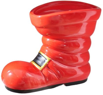 Vase mit Stiefeln, Vase mit Nikolausstiefel - Vase mit Nikolausstiefel - Weihnachtsblumenvasen, realistische festliche Dekorationen für Büro, Wohnzimmer